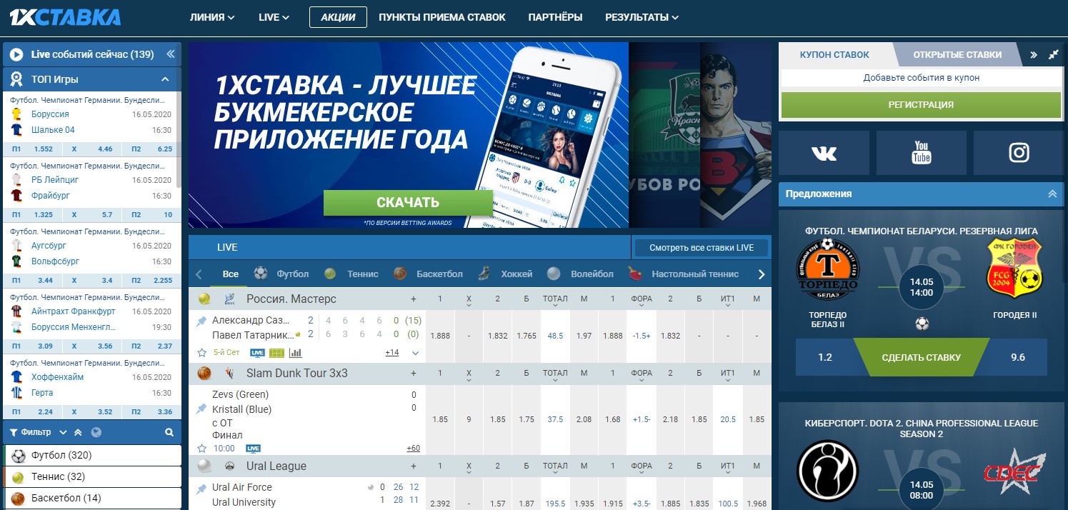 Краткая характеристика и рейтинг БК 1xStavka