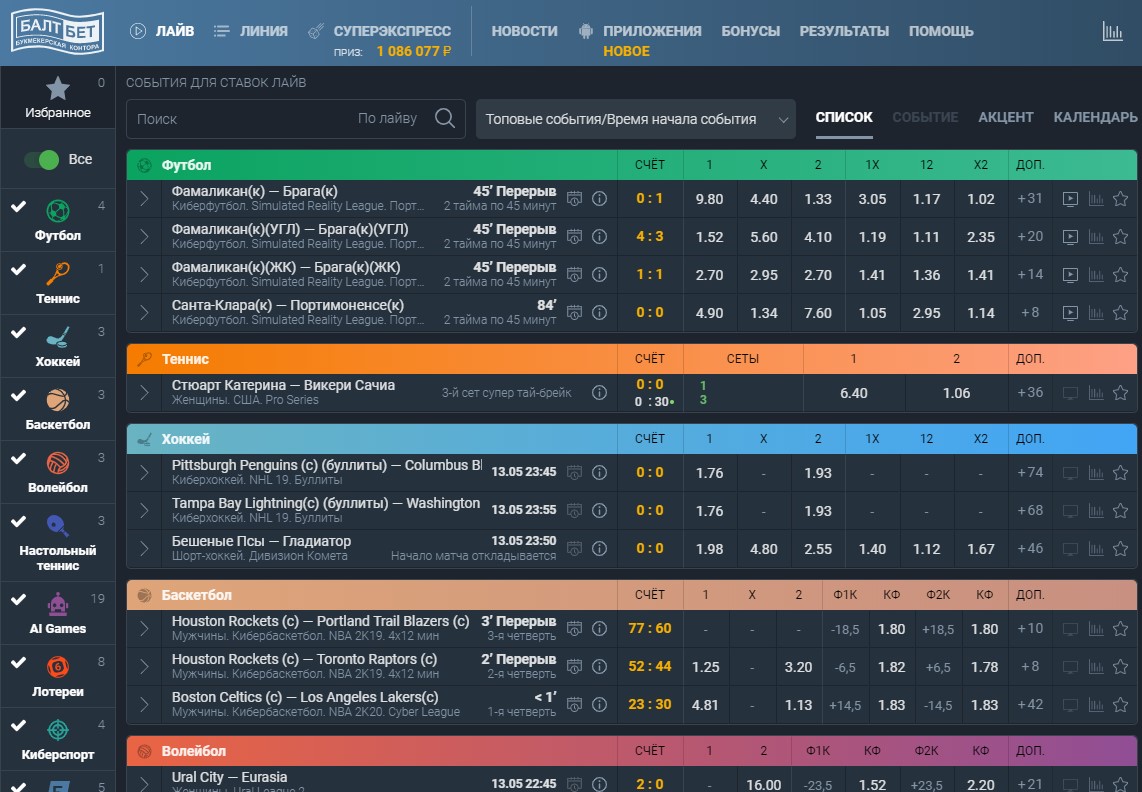 Роспись на сайте букмекера