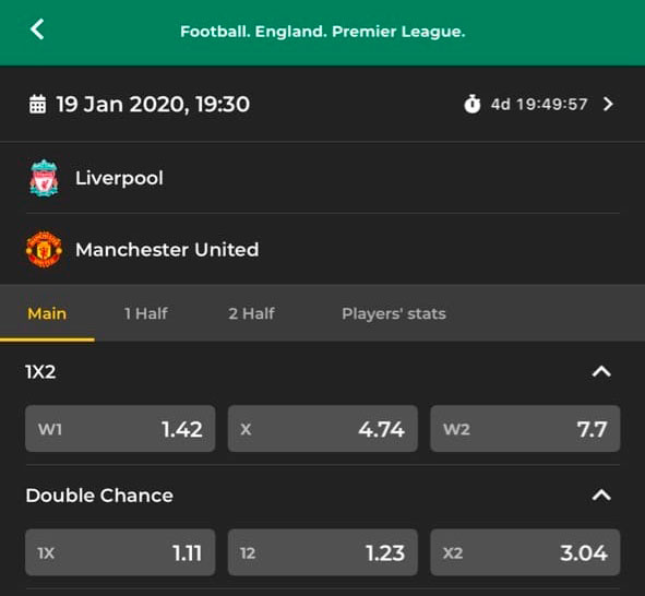 Как делать ставки на спорт с iPhone и iPad