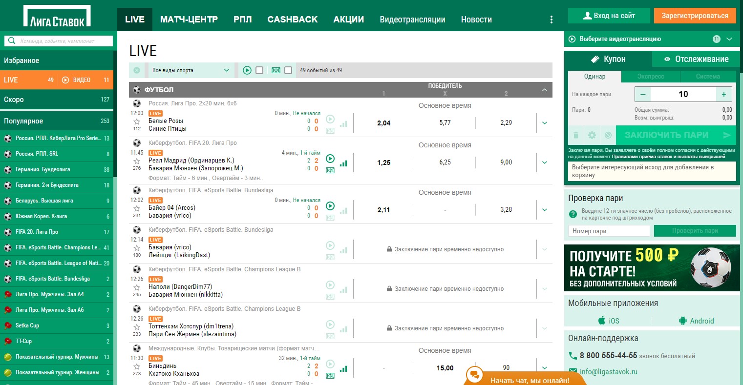 Характеристика букмекерской конторы Лига Ставок