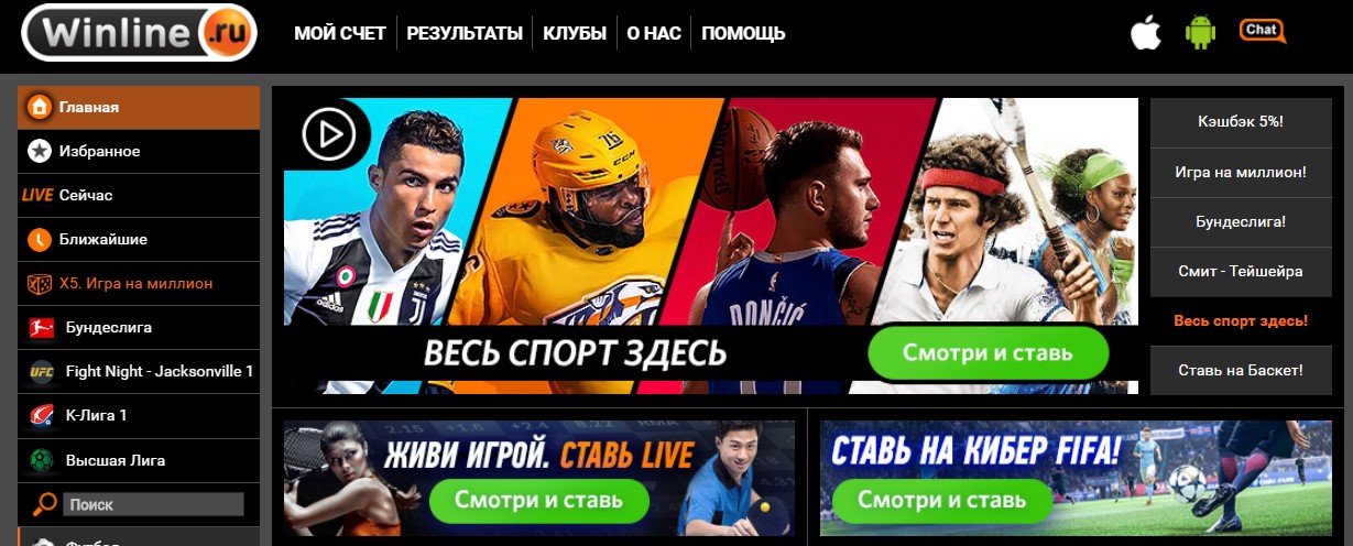 Характеристика букмекерской конторы Winline