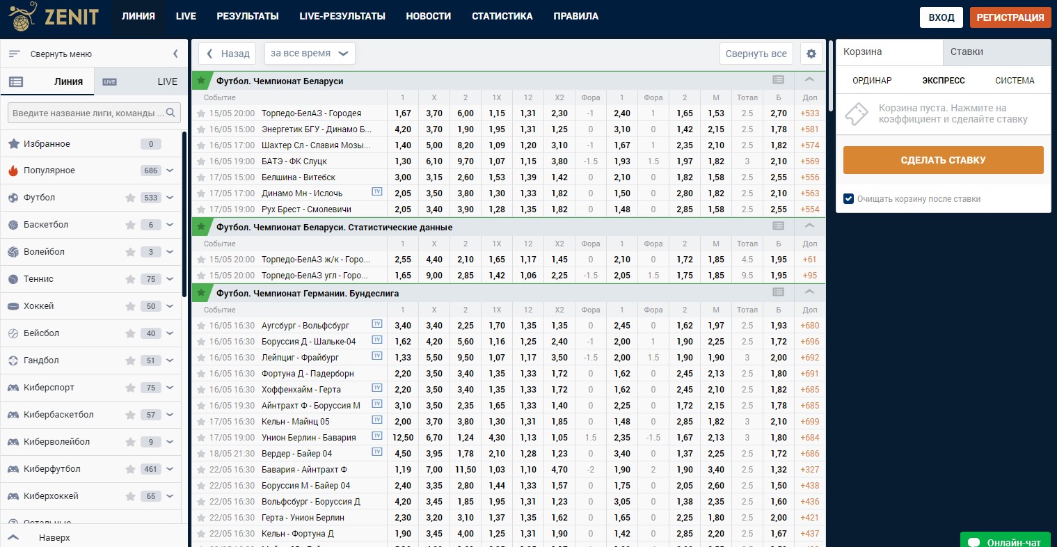 Линия букмекера